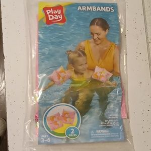 Play Day- 2PC Set Pink-Mermaid Armband/Floaties Ages (3-6)